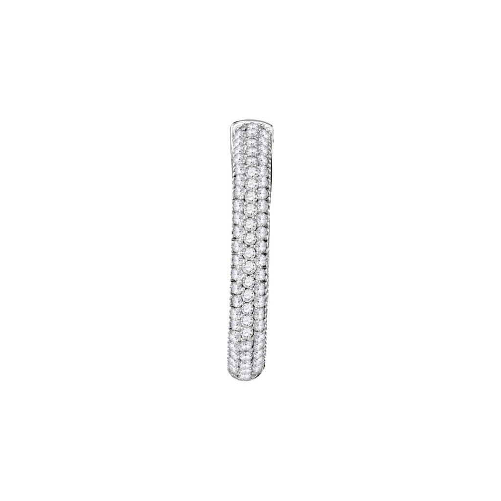 1 CTW-Diamond HOOPS EARRINGS