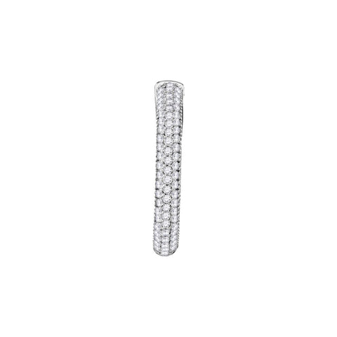 1 CTW-Diamond HOOPS EARRINGS