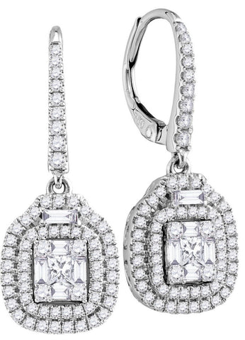 1 CTW-Diamond CLUSTER EARRING