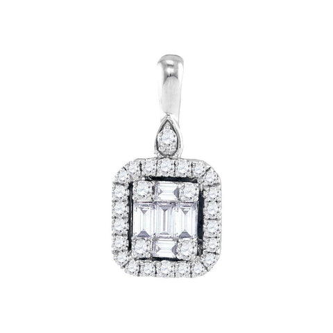 1-2CTW-Diamond CLUSTER PENDANT