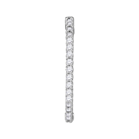 1 7-8CTW-Diamond HOOPS EARRINGS