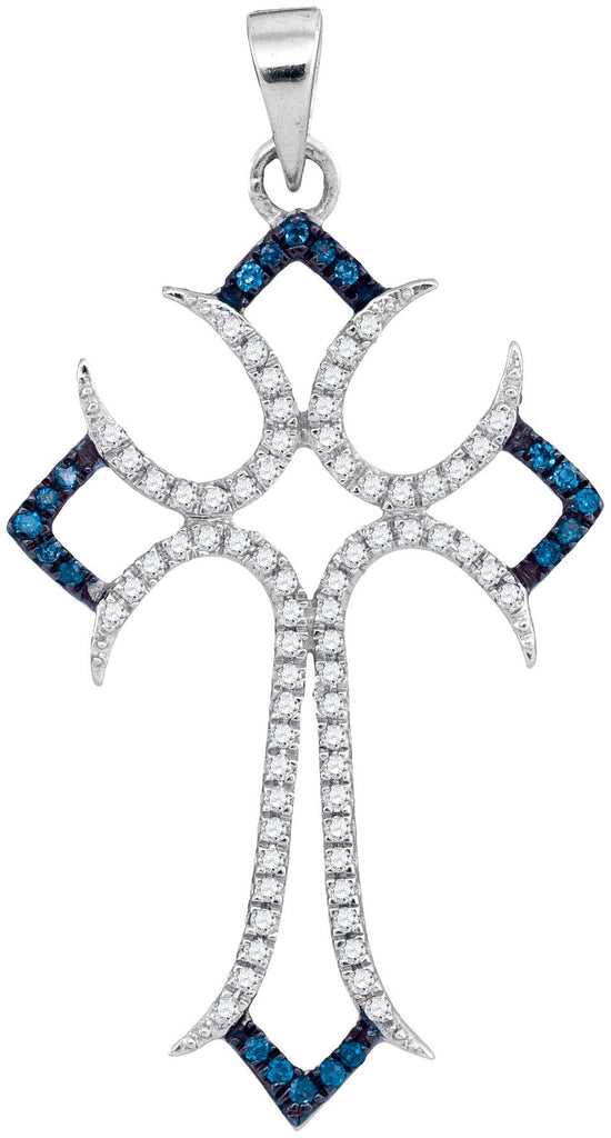 1-4CTW-Diamond FASHION BLUE PENDANT