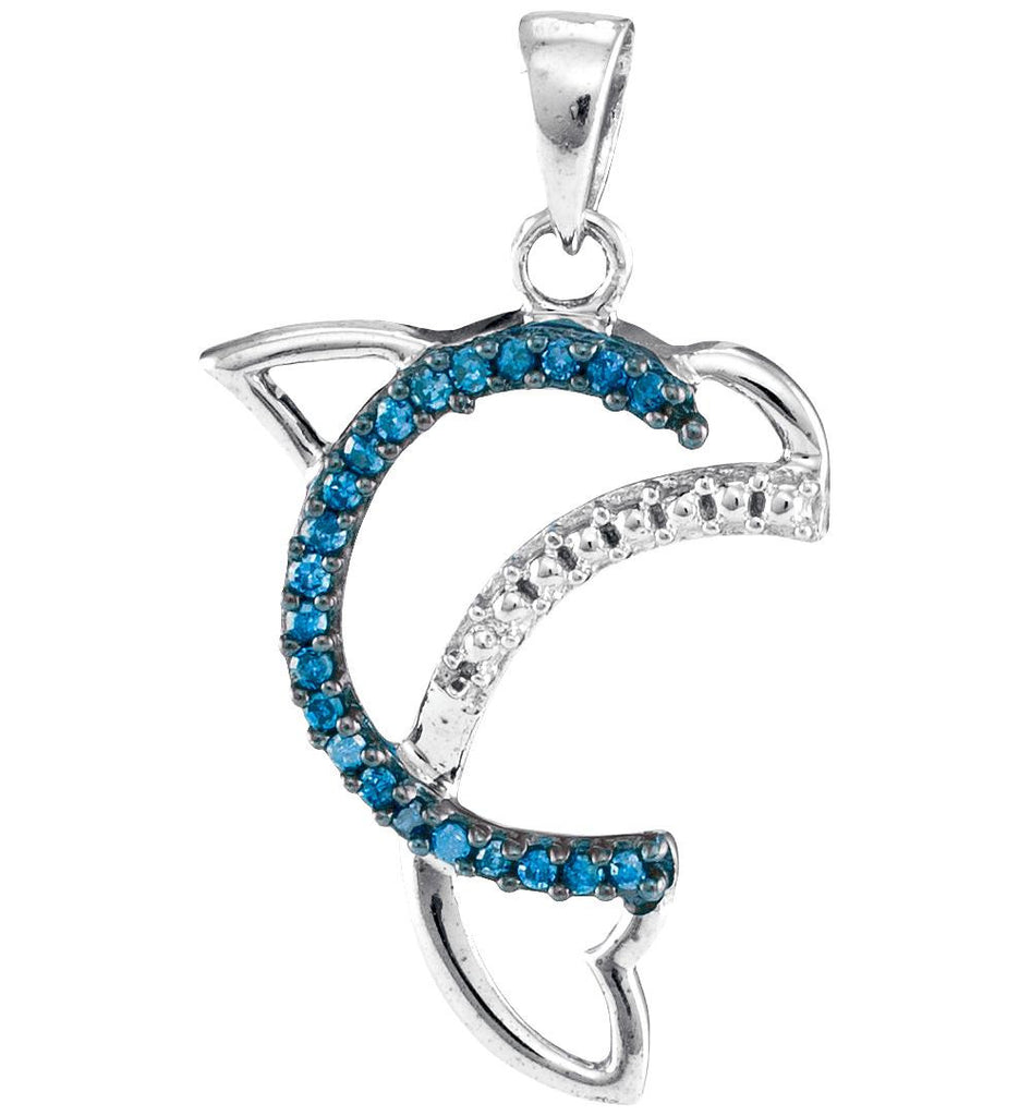 1-10CTW-Diamond FASHION BLUE PENDANT