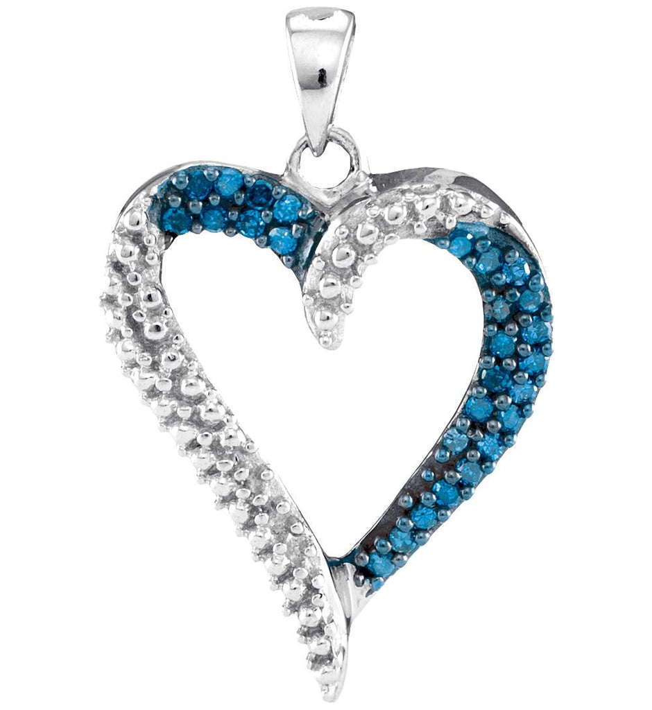 1-5CTW-Diamond FASHION BLUE PENDANT