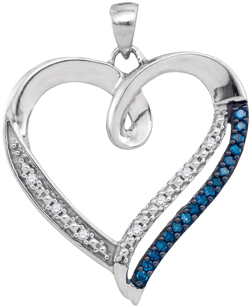 1-6CTW-Diamond FASHION BLUE PENDANT