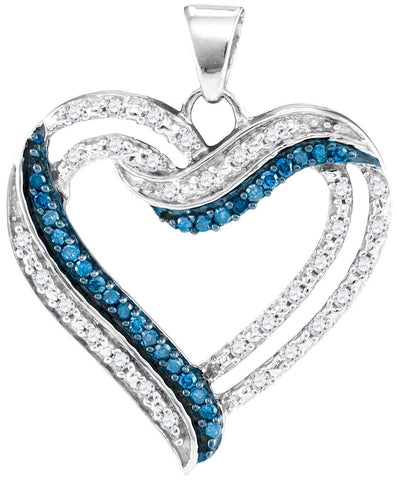 1-3CTW-Diamond FASHION BLUE PENDANT