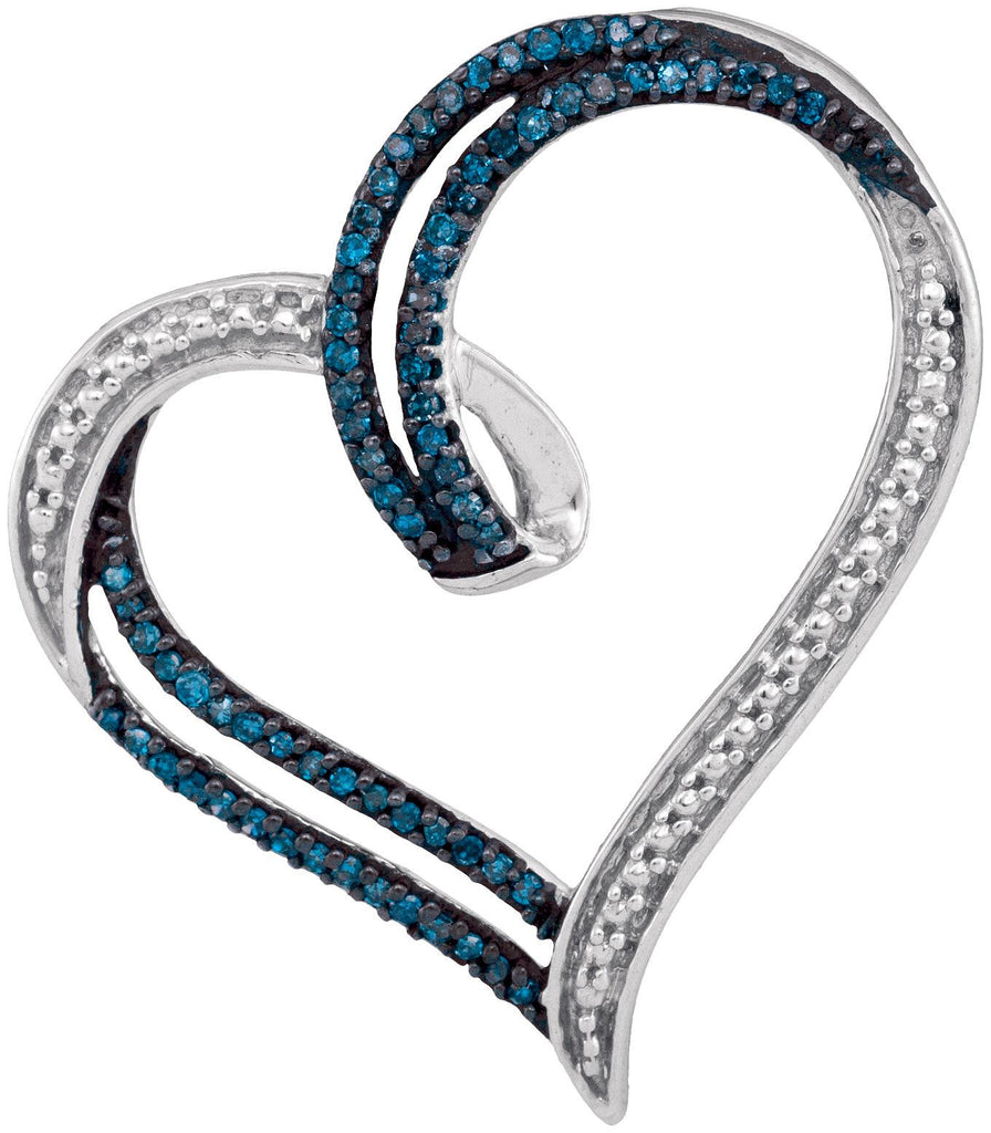 1-5CTW-Diamond FASHION BLUE PENDANT