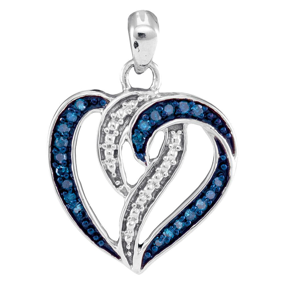 1-6CTW-Diamond BLUE  PENDANT