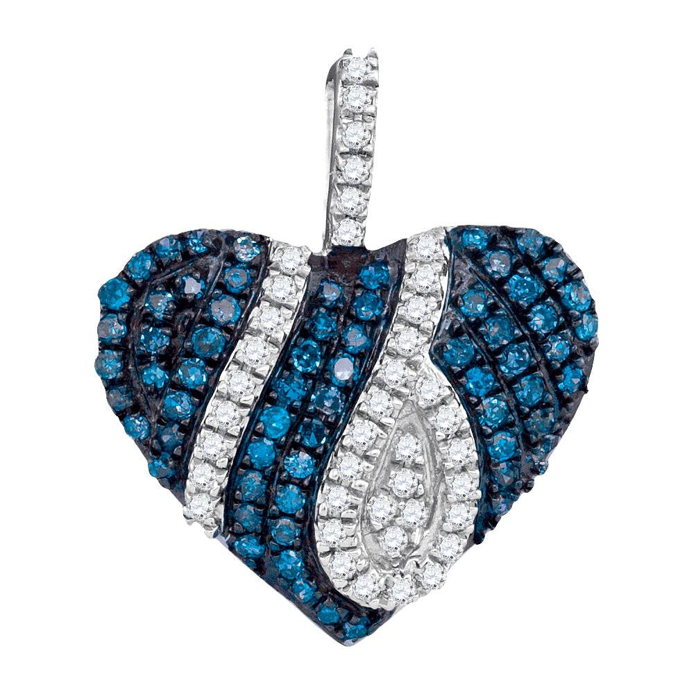 1-3CTW-Diamond FASHION BLUE PENDANT