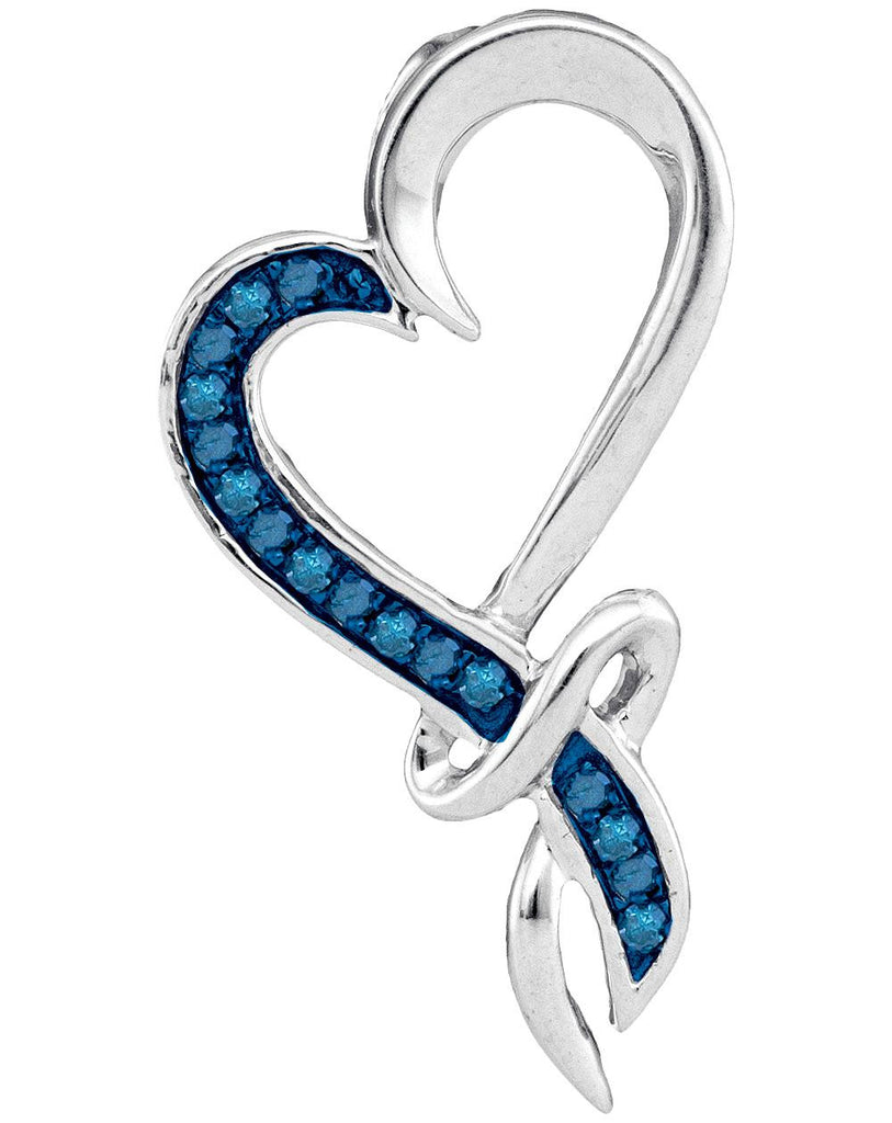 1-10CTW-Diamond BLUE FASHIION PENDANT