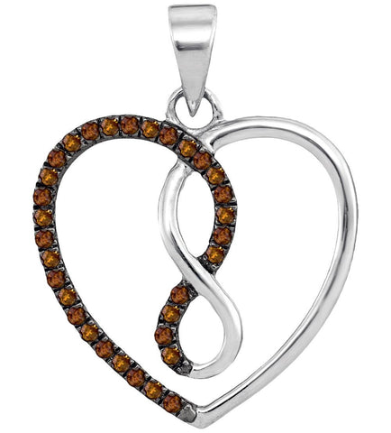 1-8CTW-Diamond FASHION BROWN PENDANT