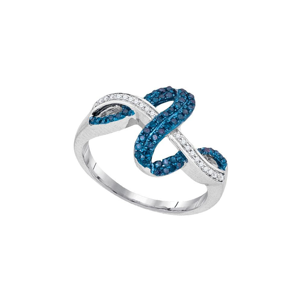 1-4CTW-Diamond BLUE  RING