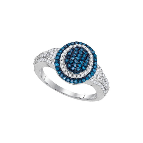 1-2CTW-Diamond FASHION BLUE RING