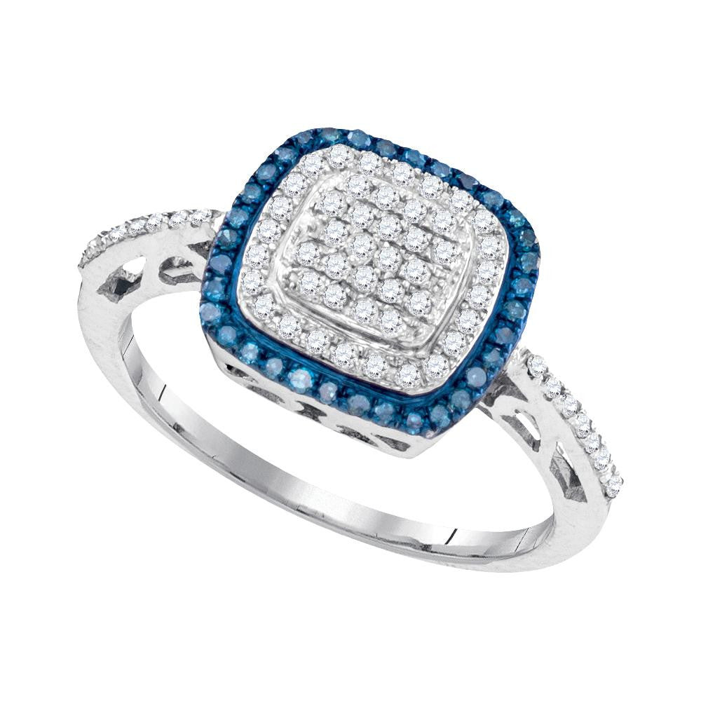 1-3CTW-Diamond FASHION BLUE RING