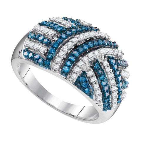 3-4CTW-Diamond FASHION BLUE RING