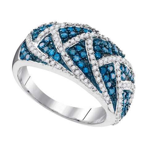 3-4CTW-Diamond FASHION BLUE RING