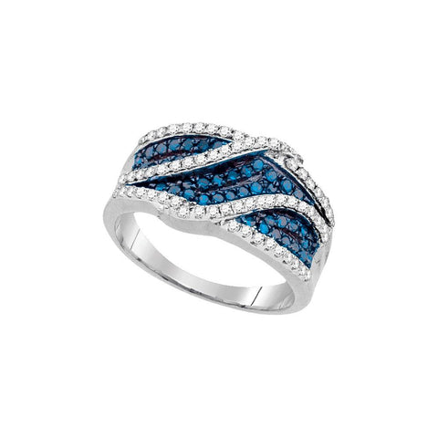 3-4CTW-Diamond FASHION BLUE RING