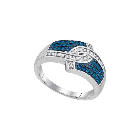 1-3CTW-Diamond FASHION BLUE RING