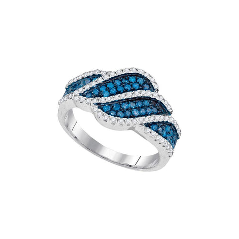 3-4CTW-Diamond FASHION BLUE RING