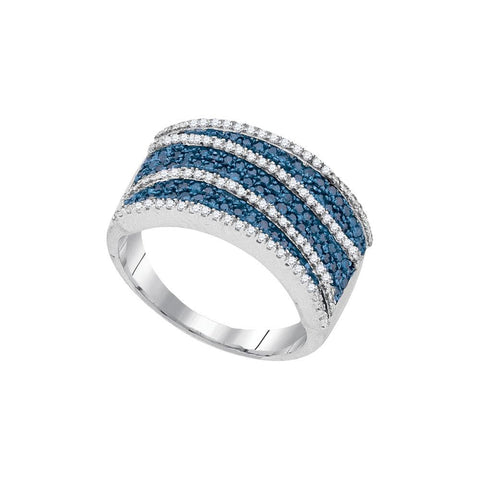 3-4CTW-Diamond FASHION BLUE RING