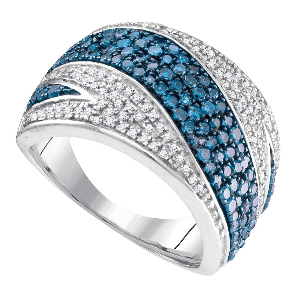 1 CTW-Diamond FASHION BLUE RING