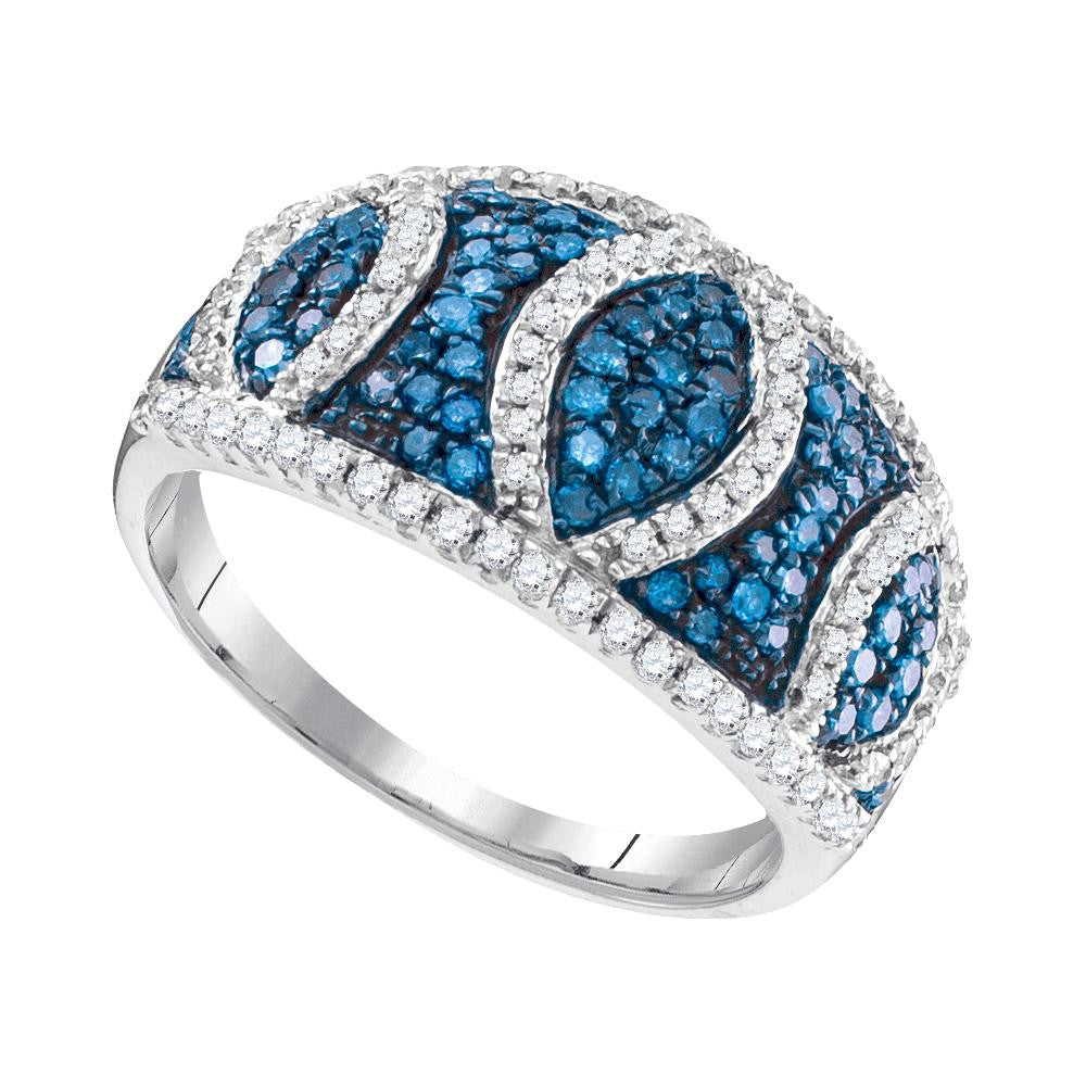 3-4CTW-Diamond BLUE  RING