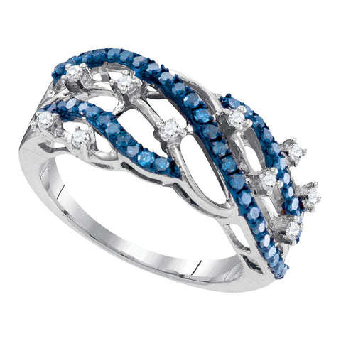 1-2CTW-Diamond BLUE  RING