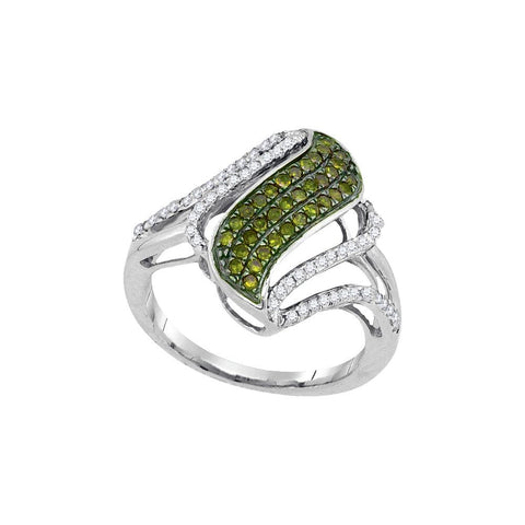 1-2CTW-Diamond FASHION GREEN RING