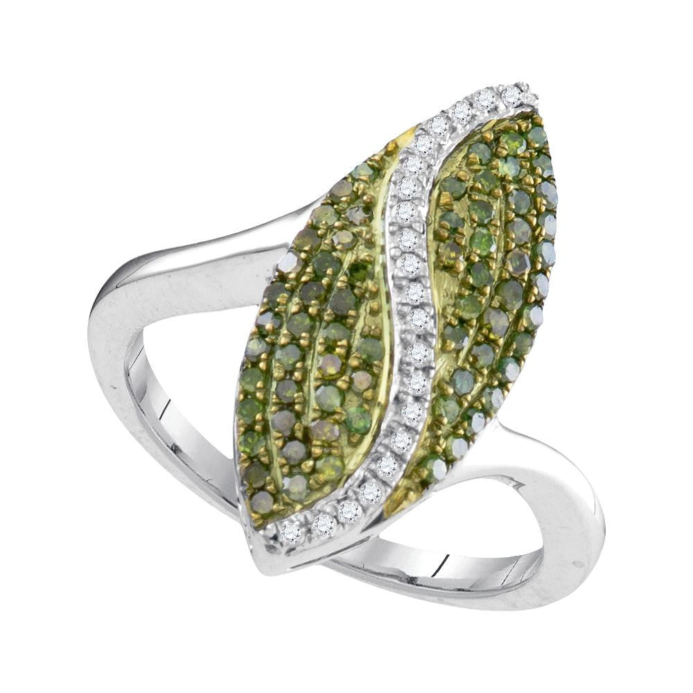 1-2CTW-Diamond FASHION GREEN RING