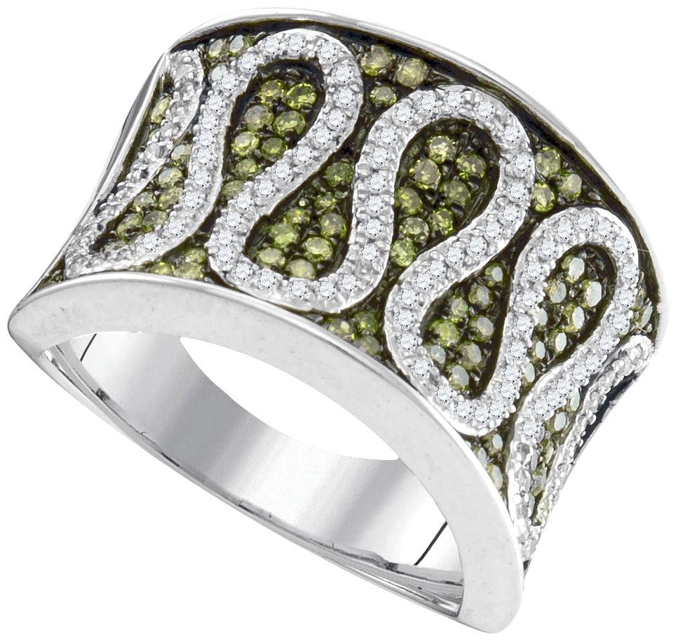 3-4CTW-Diamond FASHION GREEN RING