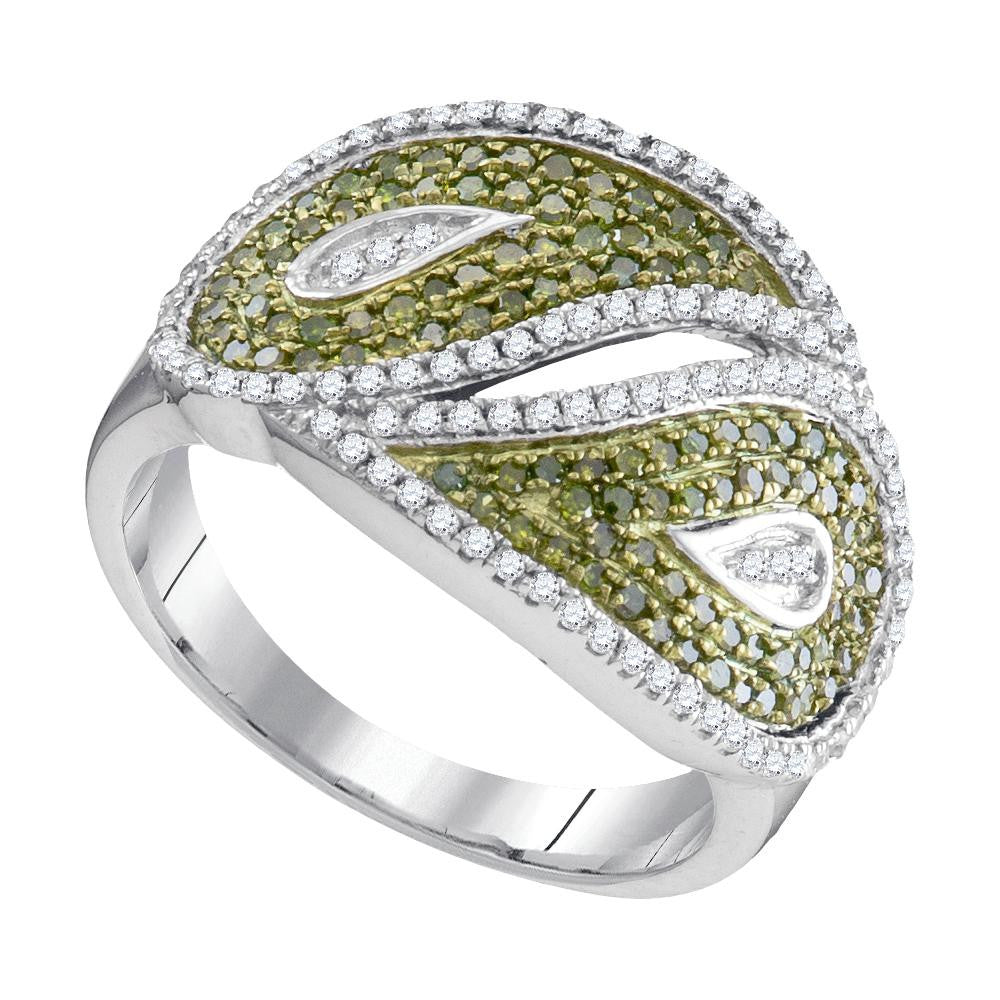 3-4CTW-Diamond FASHION GREEN RING