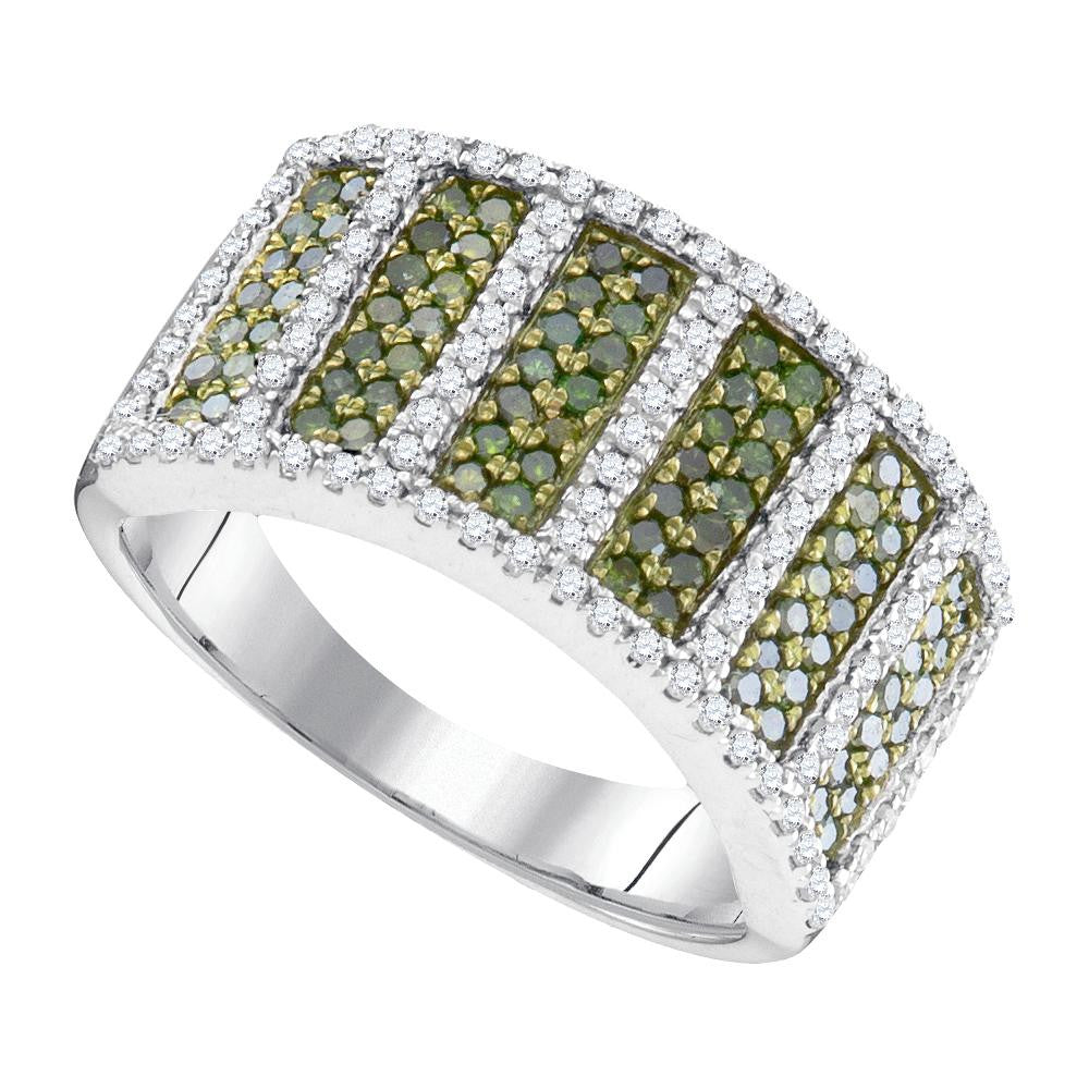 7-8CTW-Diamond FASHION GREEN RING