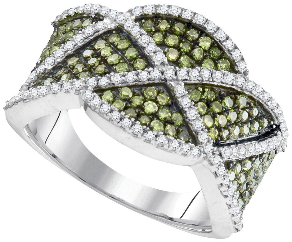 1 CTW-Diamond FASHION GREEN RING