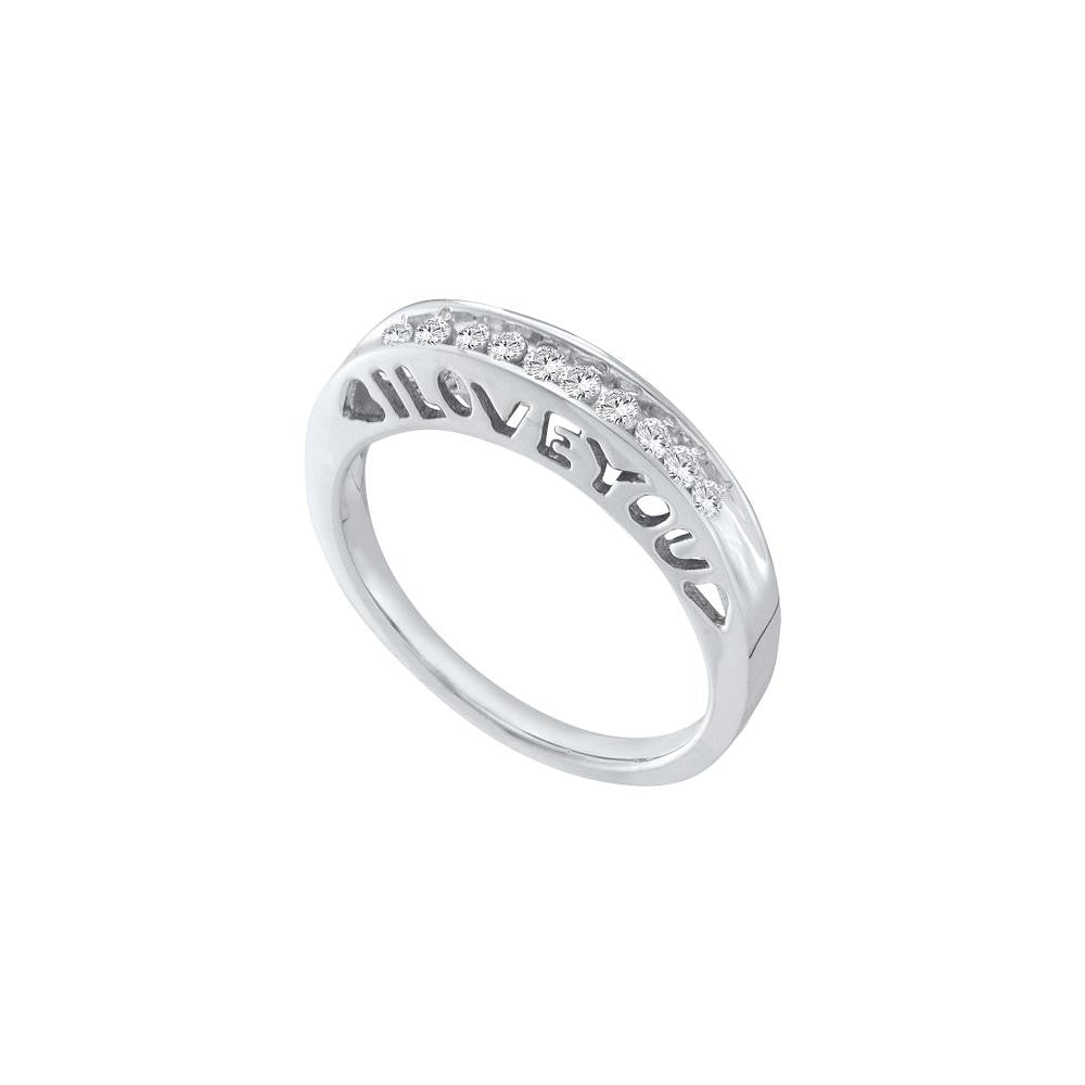 1-5CT-Diamond I-LOVE-YOU BAND""