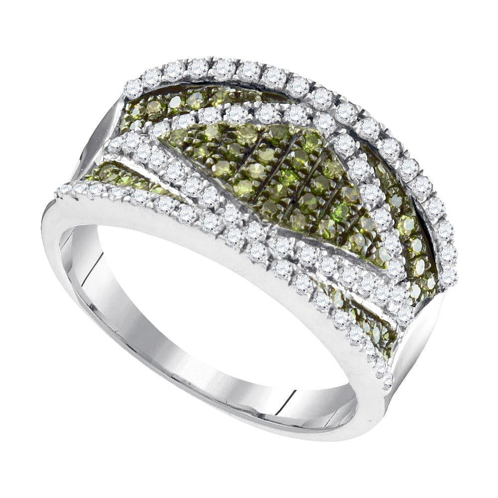 7-8CTW-Diamond FASHION GREEN RING