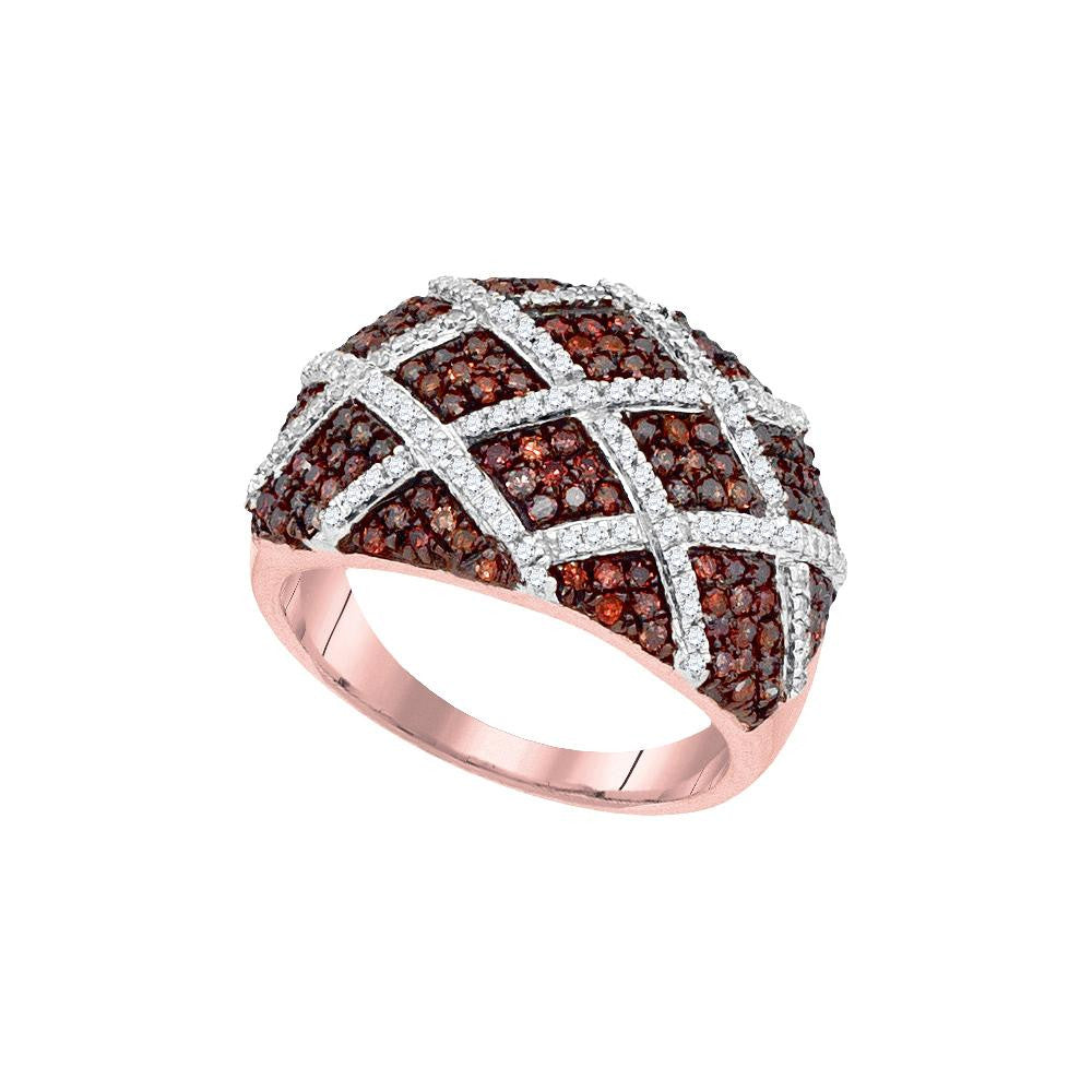 1 CTW-Diamond FASHION RED RING