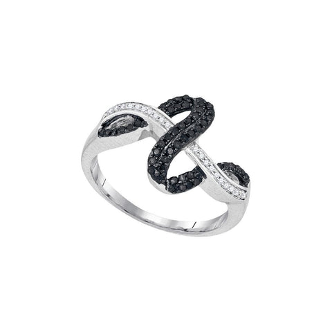 1-4CTW-Diamond BLACK  RING