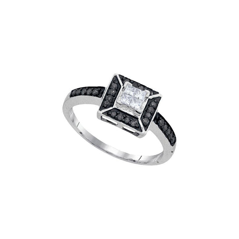 1-3CTW-Diamond BLACK  RING