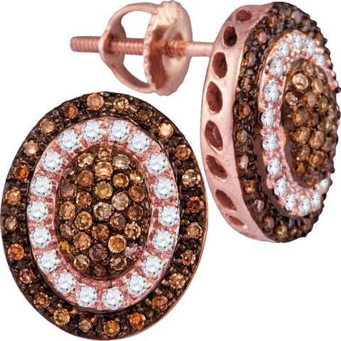 1-2CTW-Diamond BROWN  EARRING