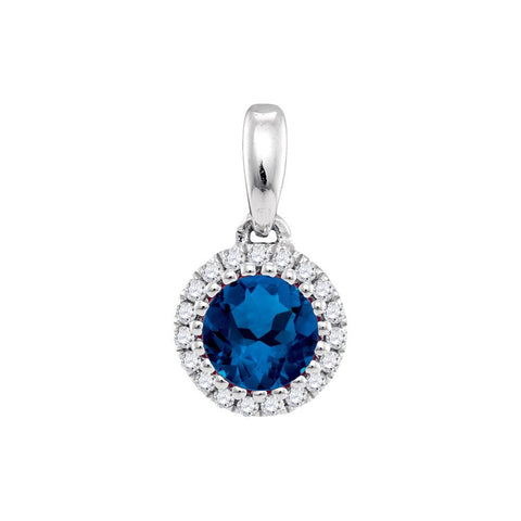 3-4CTW-Diamond SAPPHIRE FASHION PENDANT