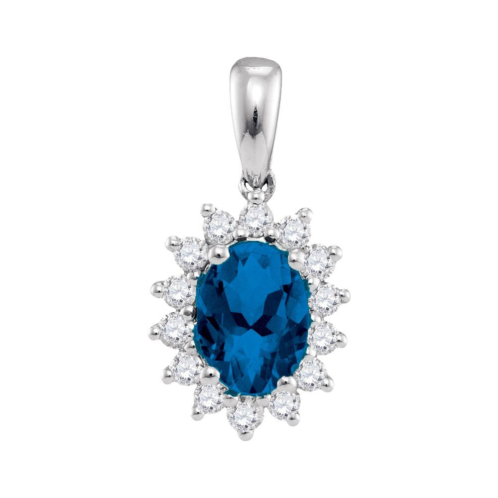 1 1-3CTW-Diamond SAPPHIRE FASHION PENDANT