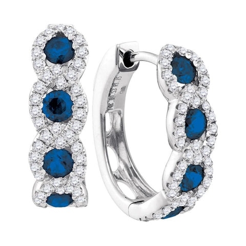 1-2CTW-Diamond 1 CT-SAPPHIRE EARRINGS