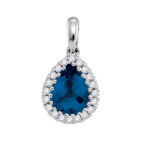 1-8CTW-Diamond 1 1-2CT-SAPPHIRE PENDANT