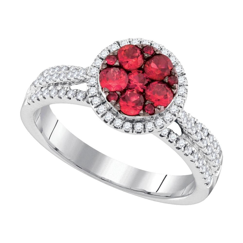 1-3CTW-Diamond 1-2(MIN)CT RUBY RING