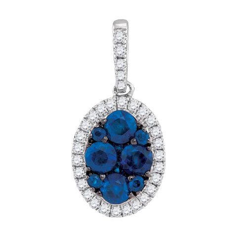 7-8CTW-Diamond SAPPHIRE PENDANT