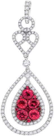 3-4CTW-Diamond 1 3-8CT-RUBY PENDANT