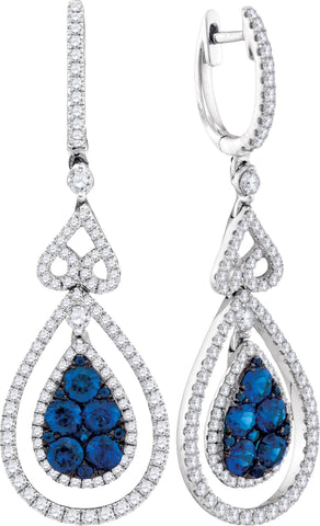 1 1-4CTW-Diamond 1 1-3(MIN)CT SAPP EARRINGS