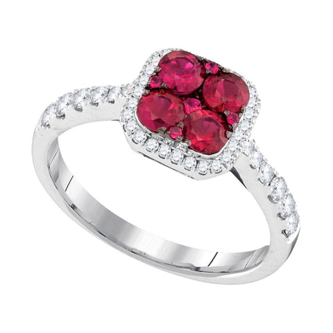 1-3CTW-Diamond 3-4(MIN)CT RUBY RING