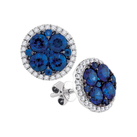 2  5-8CTW-Diamond SAPPHIRE FASHION EARRINGS