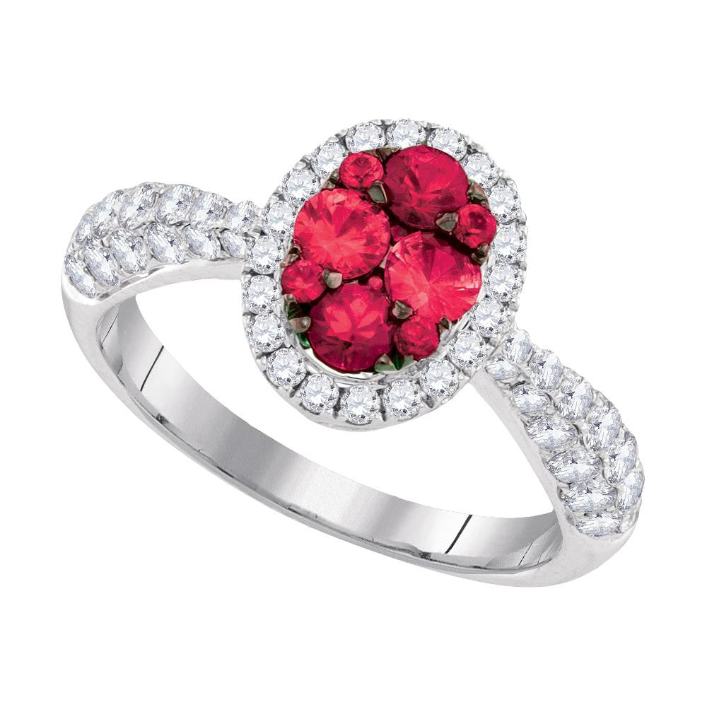 1 3-4CTW-Diamond RUBY FASHION RING